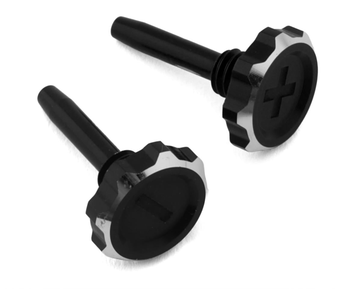 1UP Racing "Lockdown" Adjustable Bullet Plug Grips (Black/Black)