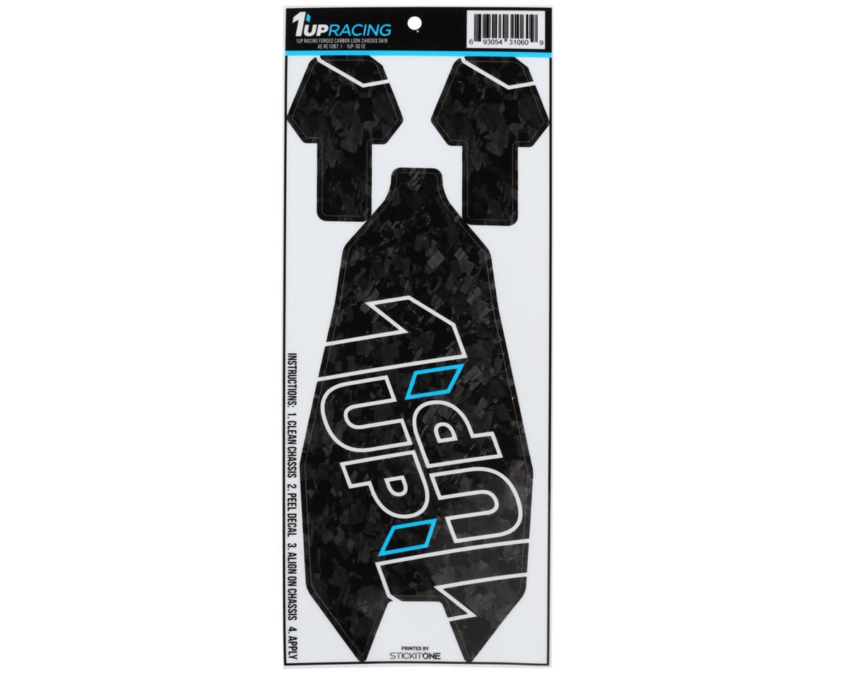 1UP Racing Team Associated RC10B7.1 Twin 1UP Outline Logo Chassis