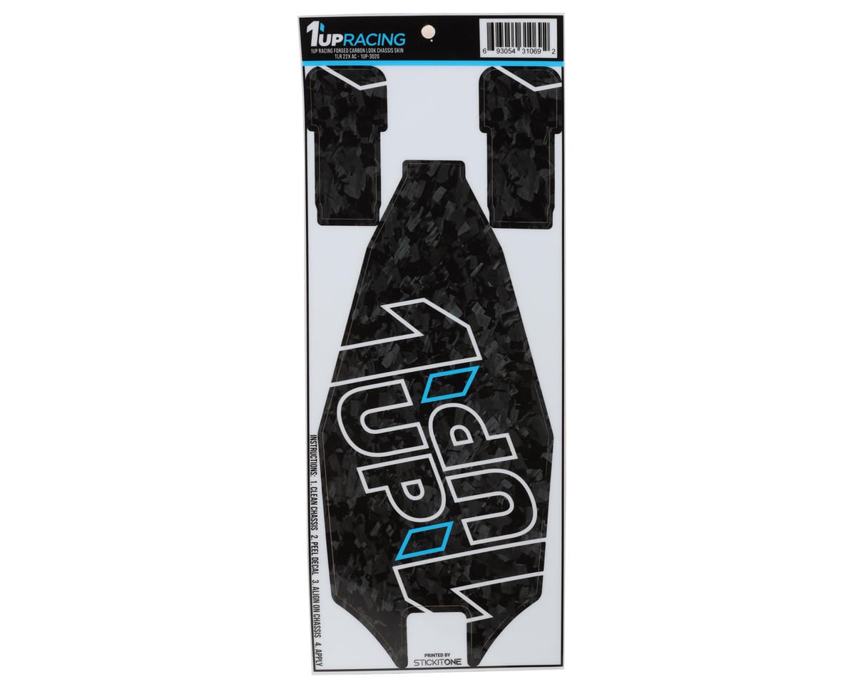 1UP Racing TLR 22X AC Twin 1UP Outline Logo Chassis Protector Sheet