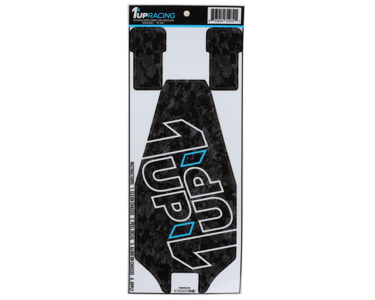 1UP Racing Mugen MSB1 Twin 1UP Outline Logo Chassis Protector Sheet
