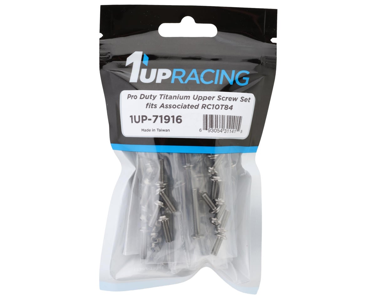 1UP Racing Team Associated RC10T84 Pro Duty Titanium Upper Screw Set (98)