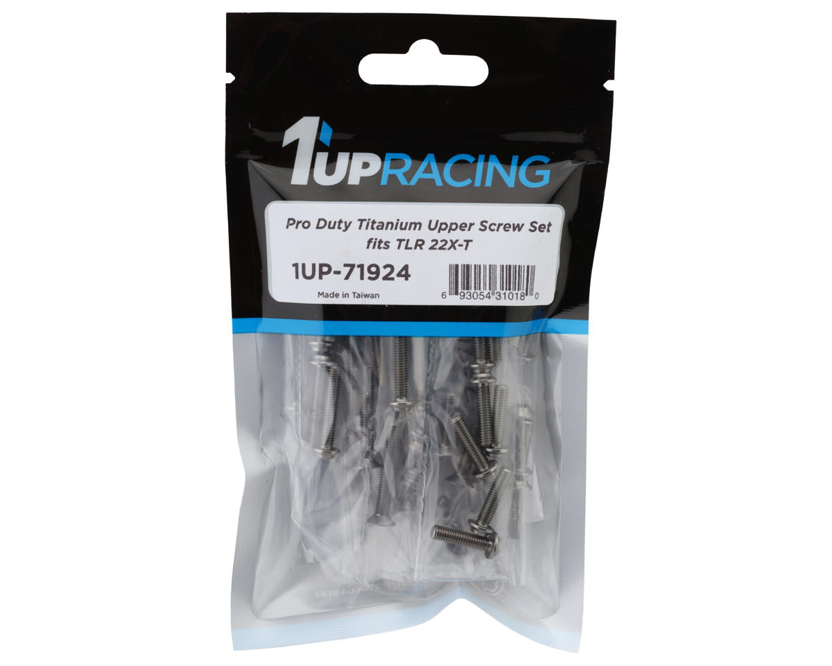 1UP Racing TLR 22X-T Pro Duty Titanium Upper Screws Set (74)