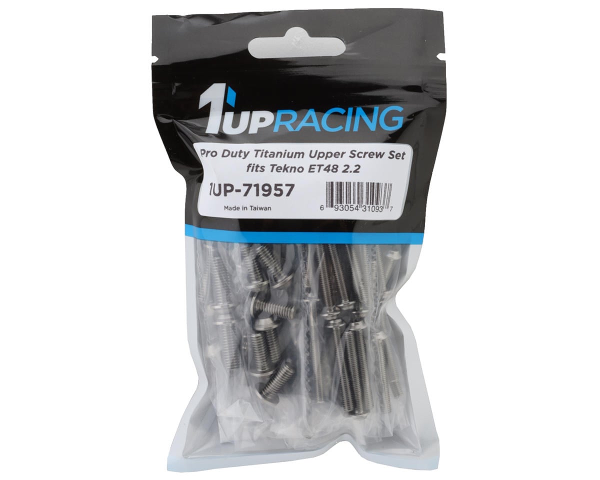 1UP Racing Tekno ET48 2.2 Pro Duty Titanium Upper Screw Set (121)