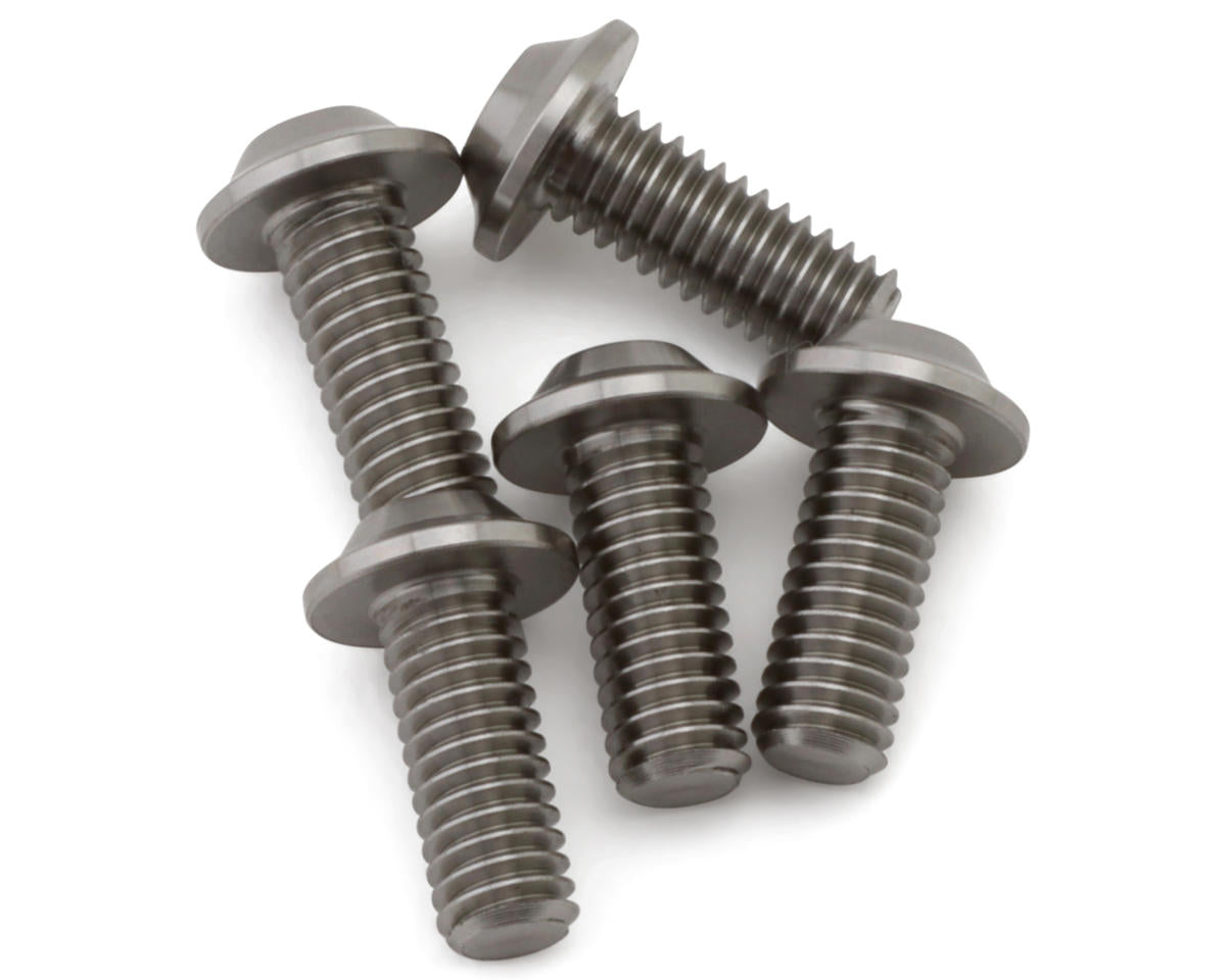 1UP Racing M4 Titanium Pro Duty LowPro Head Screws (5) (4x10mm)