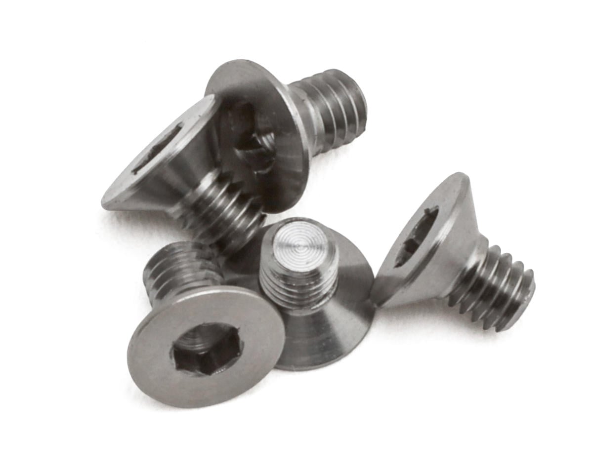 1UP Racing 2.5mm Titanium Pro Duty Flat Head Screws (5) (2.5x4mm)