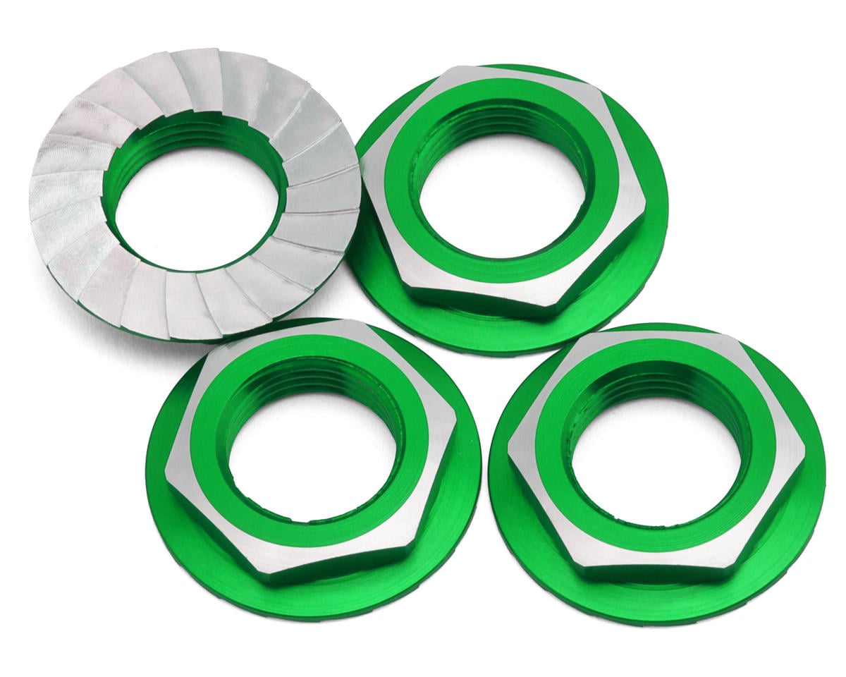 1UP Racing Lockdown Aluminum 17mm Wheel Nuts (Green) (4)