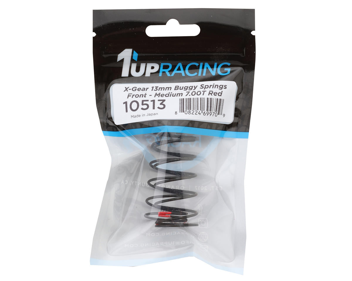 1UP Racing X-Gear 13mm Front Buggy Springs (2) (Medium/Red)