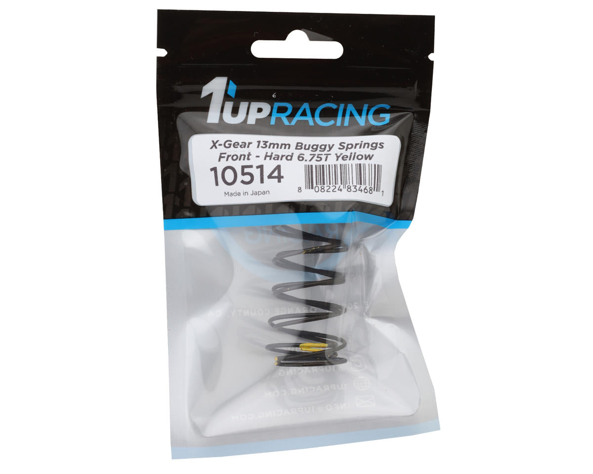 1UP Racing X-Gear 13mm Front Buggy Springs (2) (Hard/Yellow)