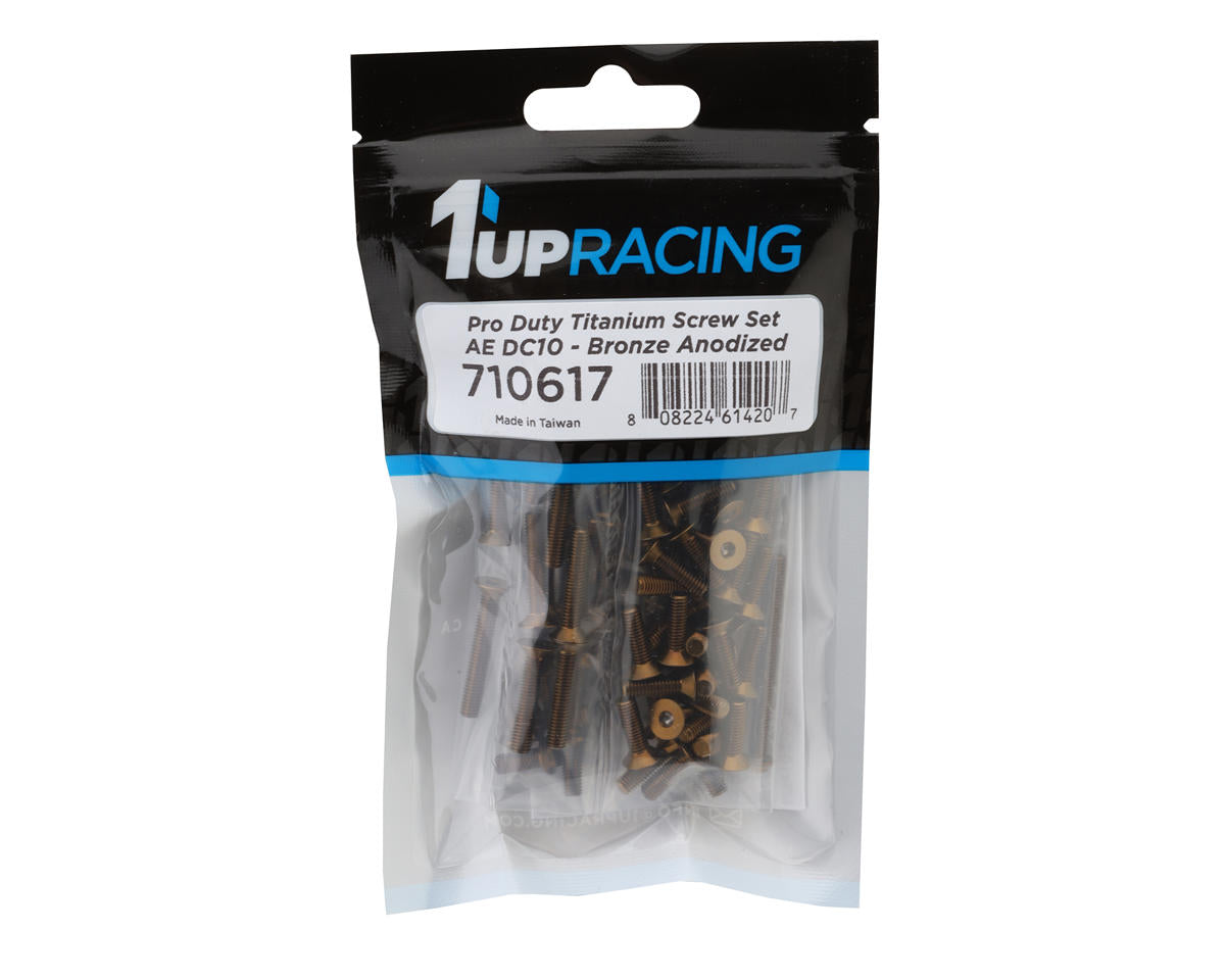 1UP Racing Associated DC10 Pro Duty Titanium Complete Screw Set (Bronze)