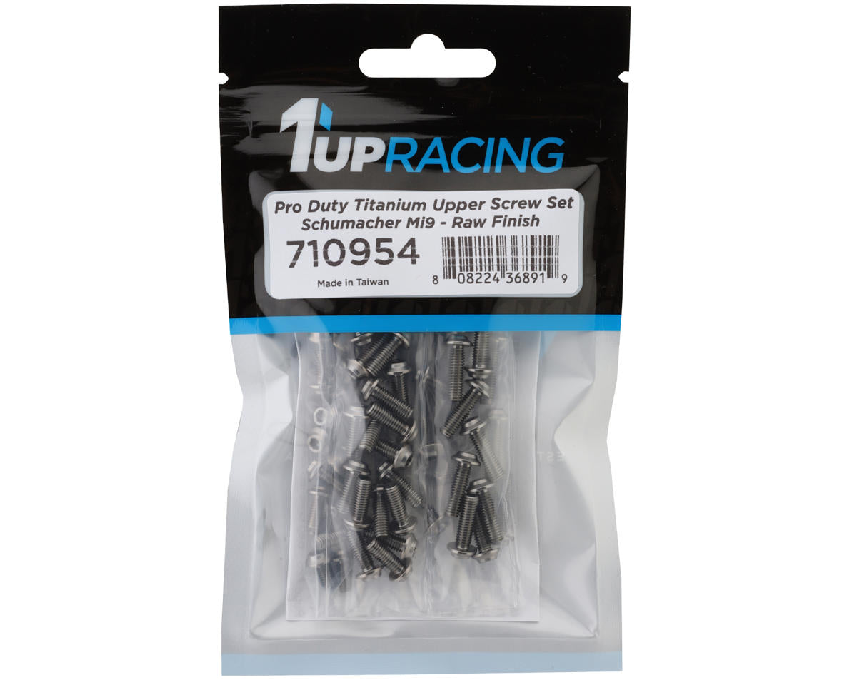 1UP Racing Schumacher Mi9 Pro Duty Titanium Upper Screw Set (Silver)