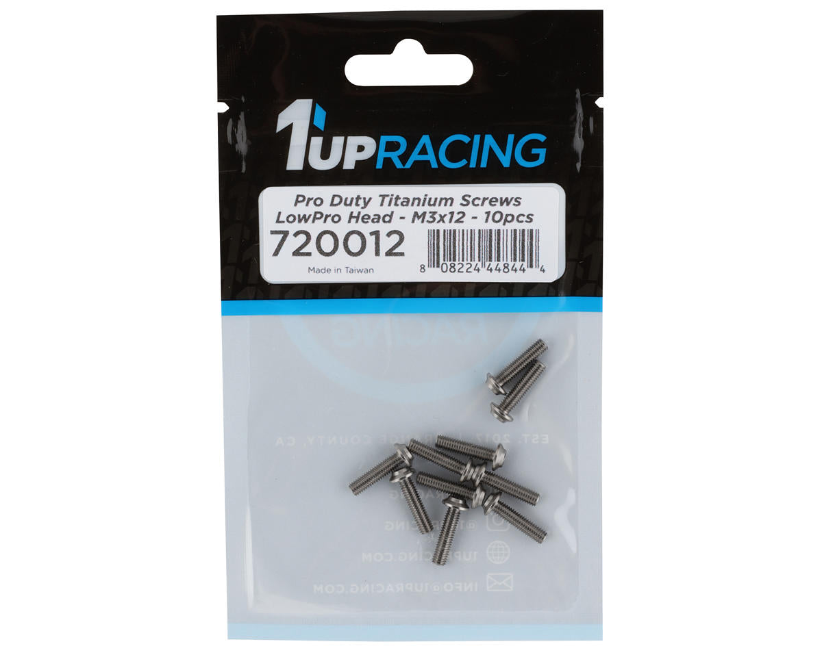 1UP Racing Titanium Pro Duty LowPro Head Screws (10) (3x12mm)