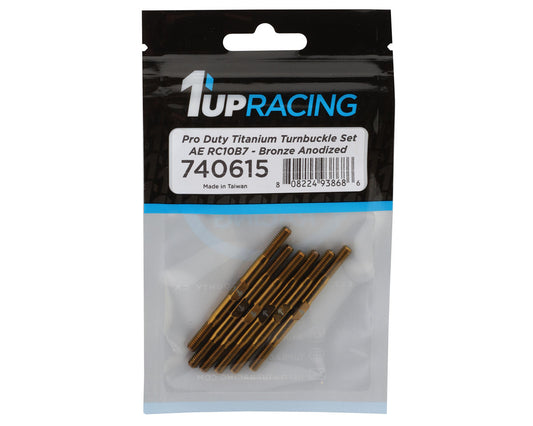 1UP Racing RC10B7/RC10B7D Pro Duty Titanium Turnbuckle Set (Bronze)