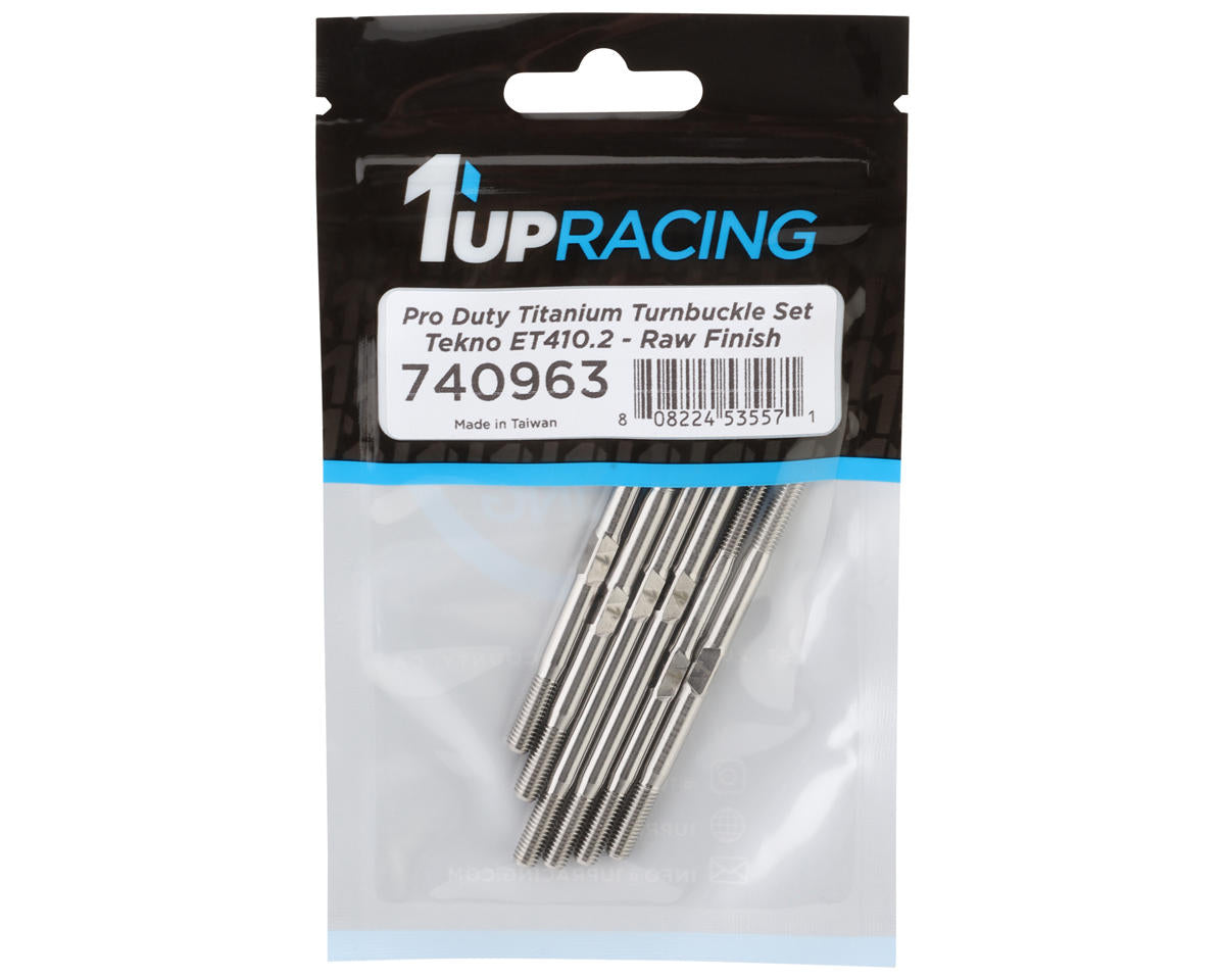 1UP Racing Tekno ET410.2 Pro Duty Titanium Turnbuckle Set (Silver)