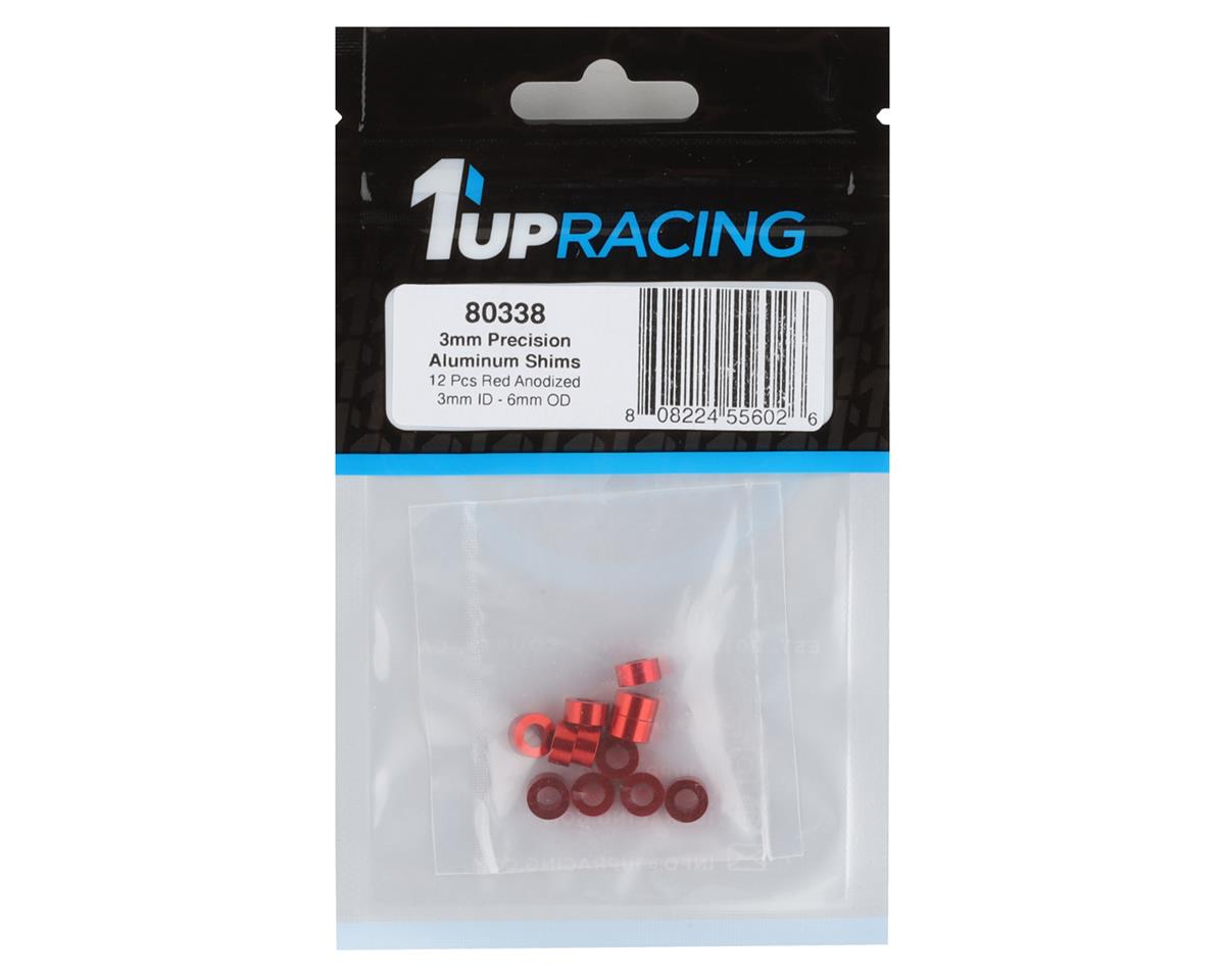 1UP Racing 3x6mm Precision Aluminum Shims (Red) (12) (3mm)