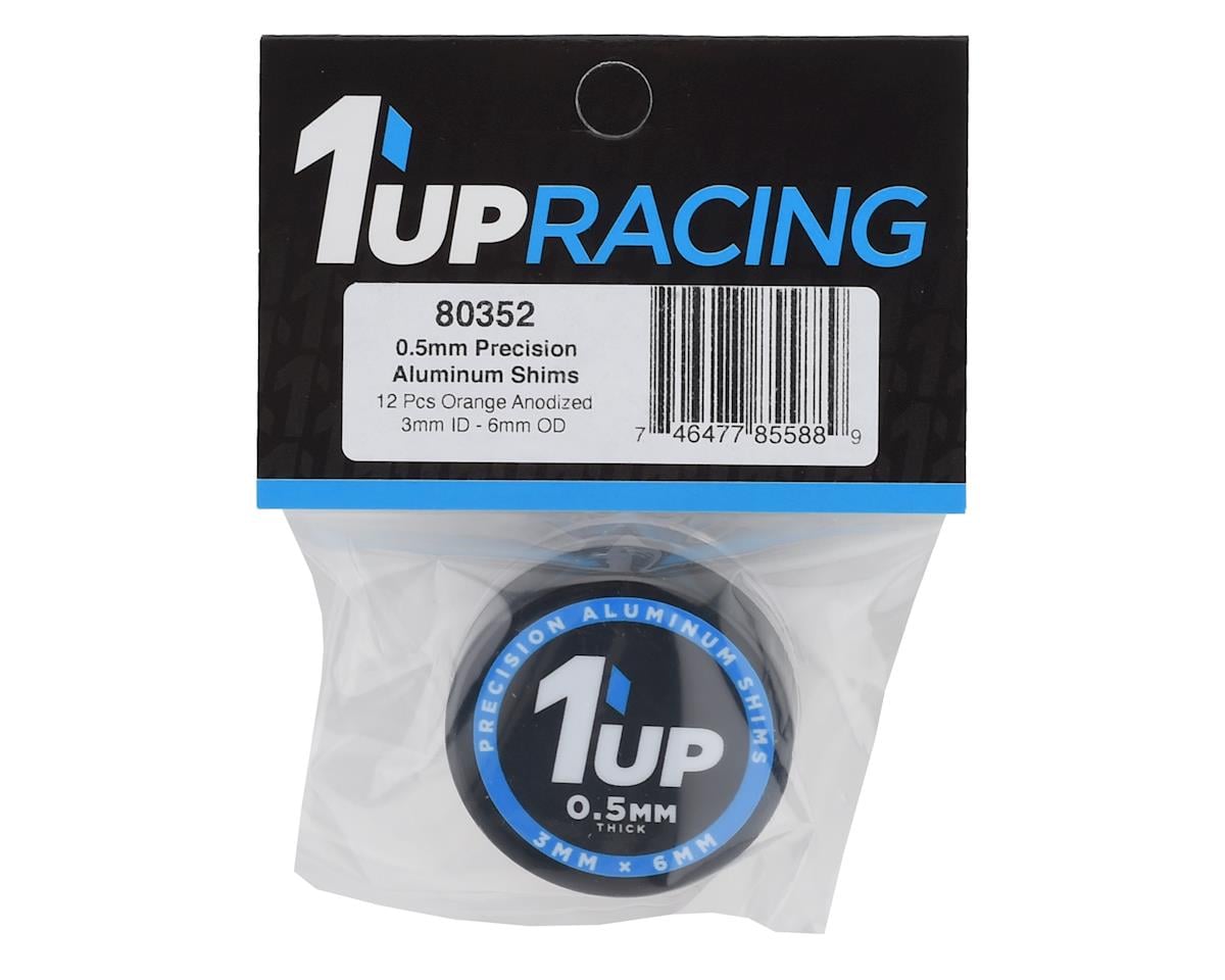1UP Racing 3x6mm Precision Aluminum Shims (Orange) (12) (0.5mm)