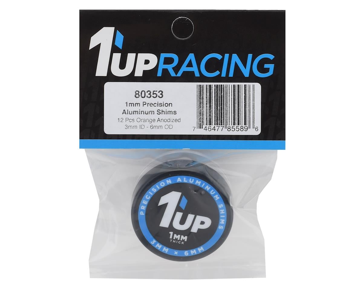 1UP Racing 3x6mm Precision Aluminum Shims (Orange) (12) (1mm)