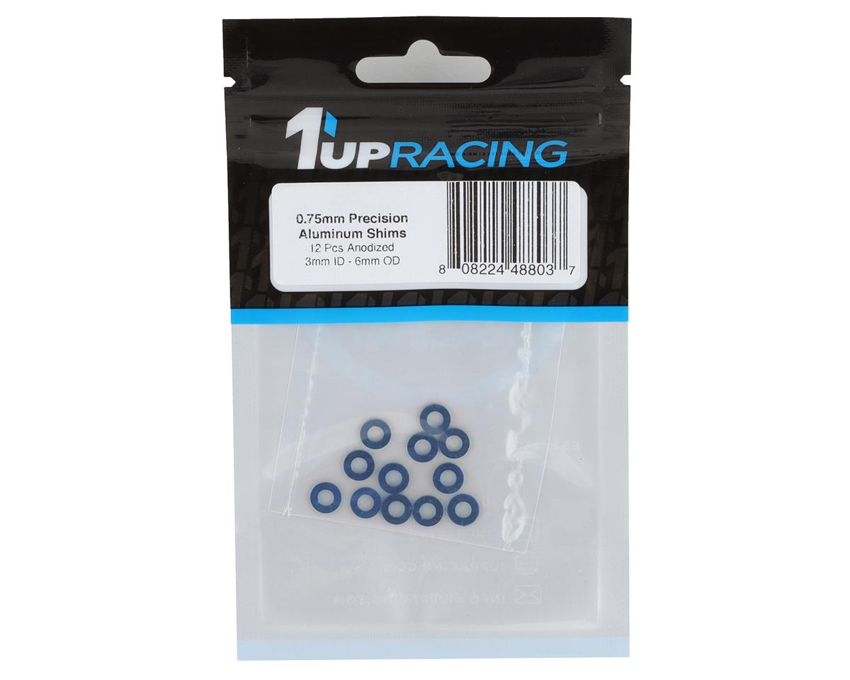 1UP Racing 3x6mm Precision Aluminum Shims (Dark Blue) (12) (0.75mm)