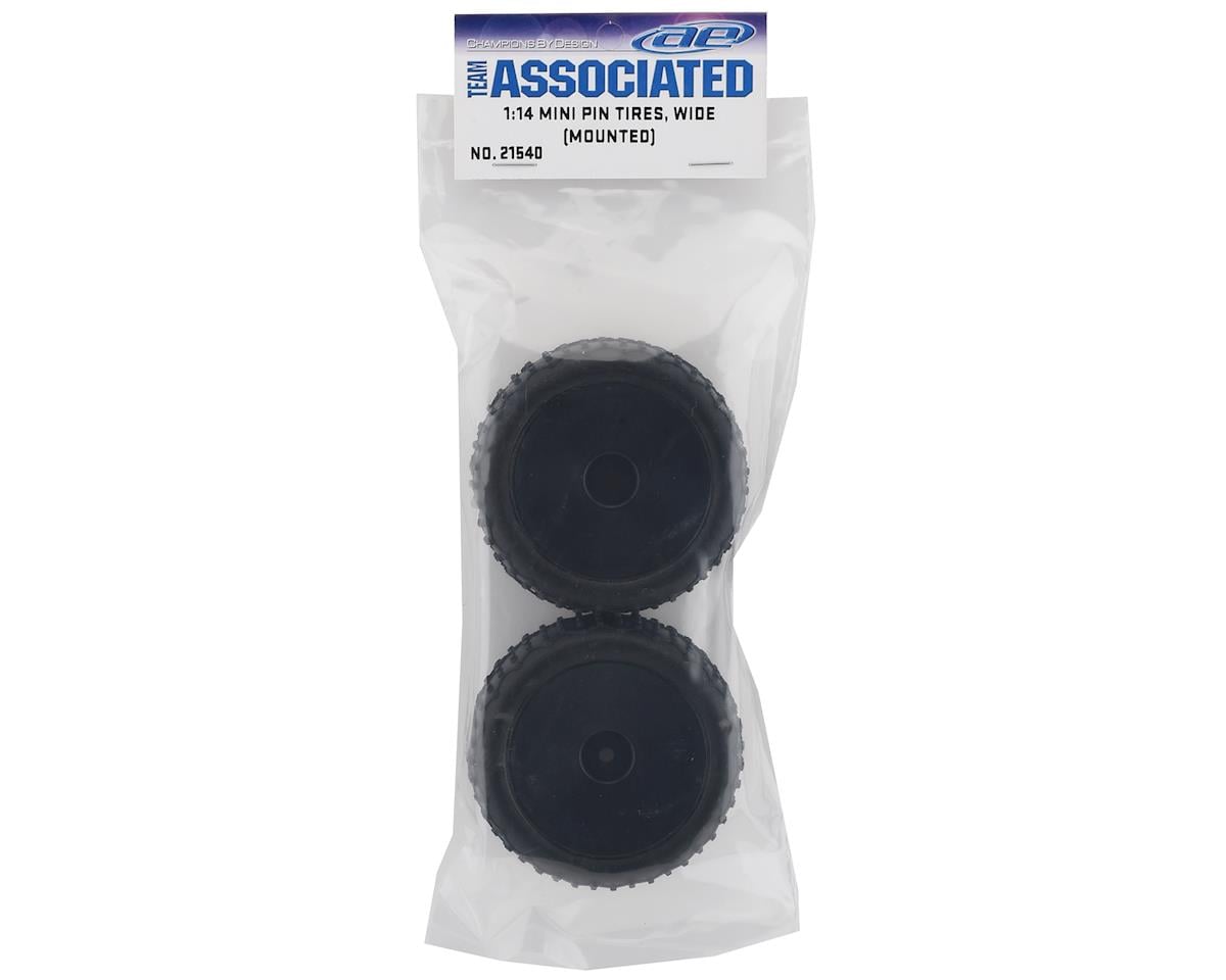 Team Associated Reflex 14B/14T Rear Wide Pre-Mounted Mini Pin Tire (2)