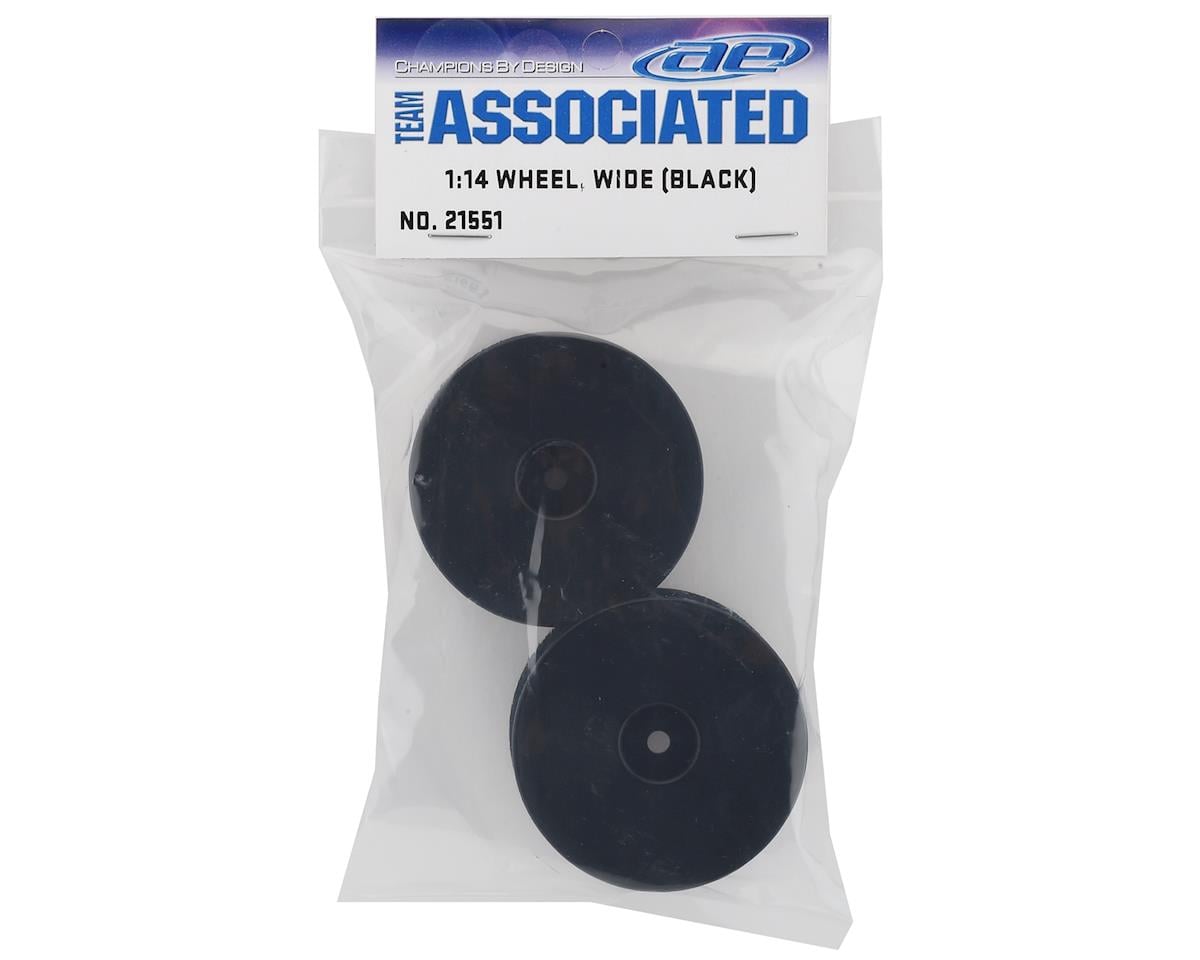 Team Associated Reflex 14T/14B Wide Wheels (Black) (2)