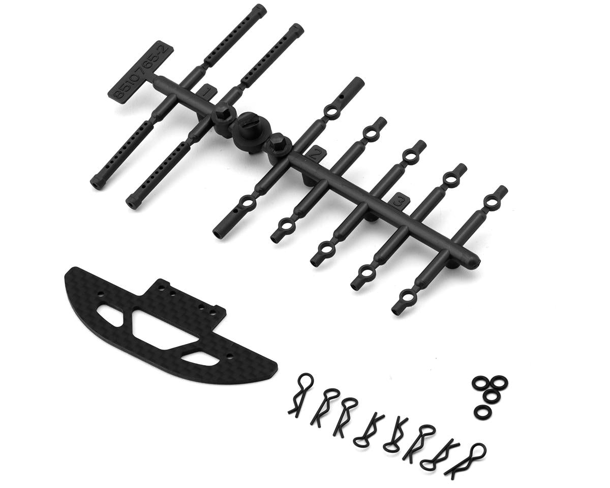 Team Associated RC28R Front Bumper & Body Mounts Set
