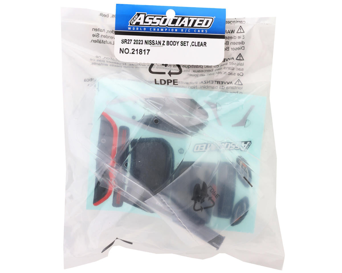 Team Associated SR27 2023 Nissan Z Body Set (Clear)