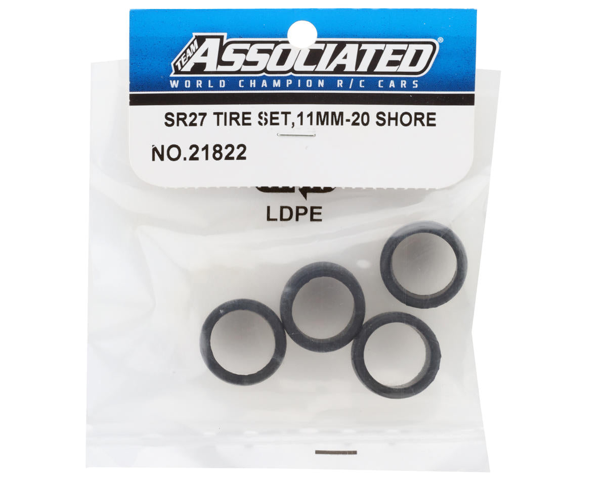 Team Associated SR27 11mm Tires (4) (20 Shore)