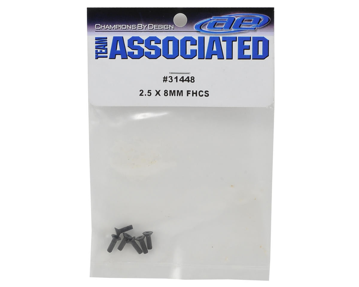 Team Associated 2.5x8mm Flat Head Hex Screw (6)