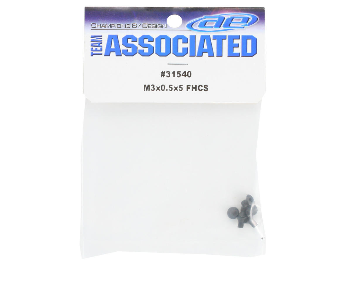 Team Associated 3x0.5x5mm Flat Head Hex Screw (6)