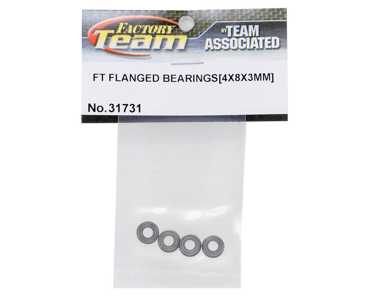 Team Associated TC7 Factory Team 4x8x3mm Flanged Ball Bearings (4)