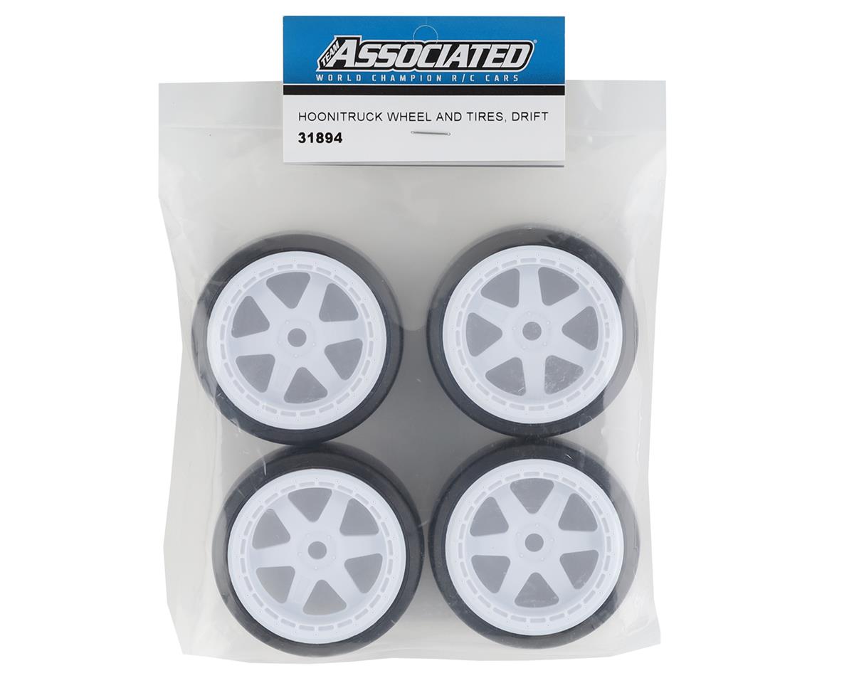 Team Associated Hoonitruck Pre-Mounted Drift Tires & Wheels (4) w/12mm Hex