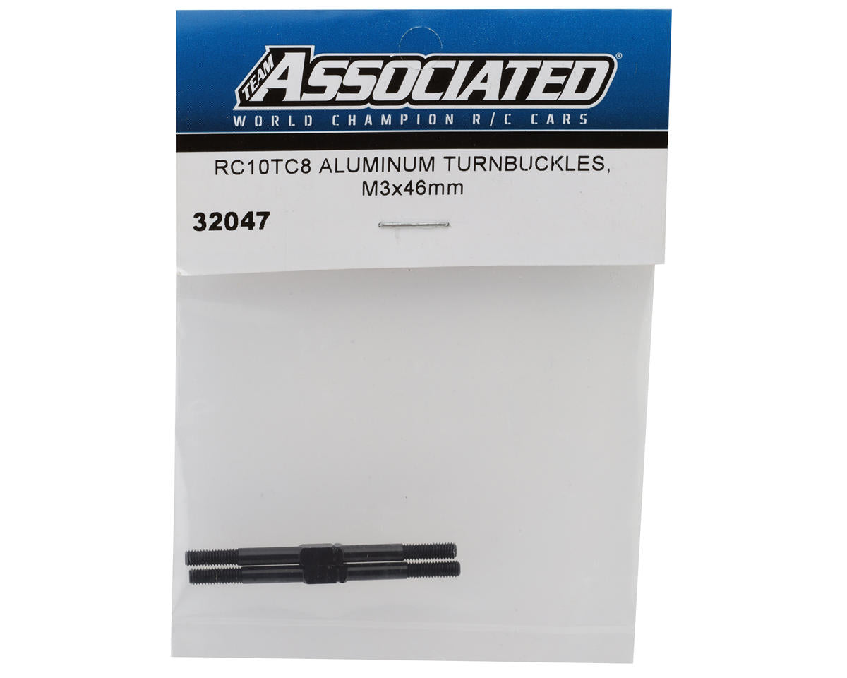 Team Associated RC10TC8 3x46mm Aluminum Turnbuckles (2)