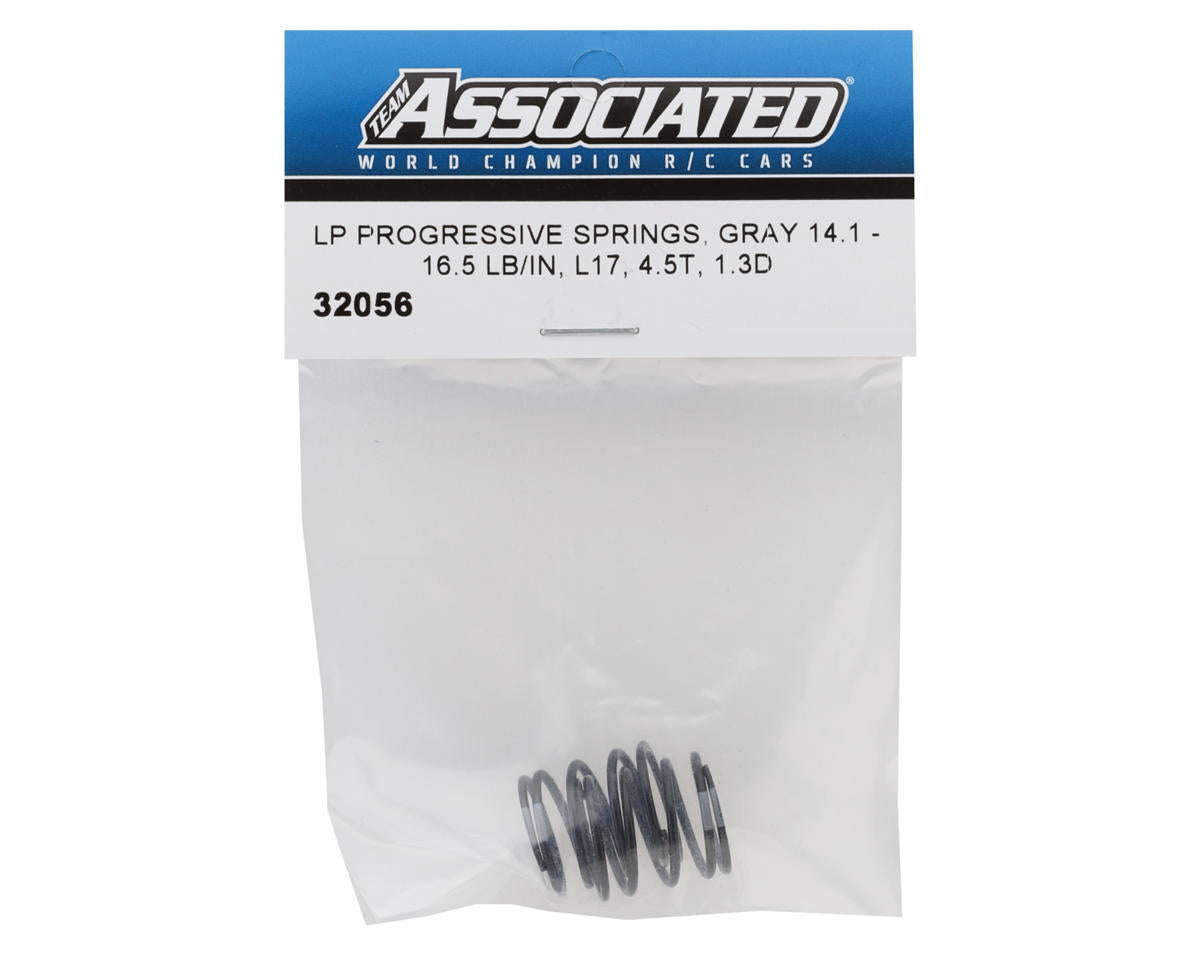 Team Associated RC10TC8 LP Progressive Springs (2) (Grey/14.1-16.5lb)