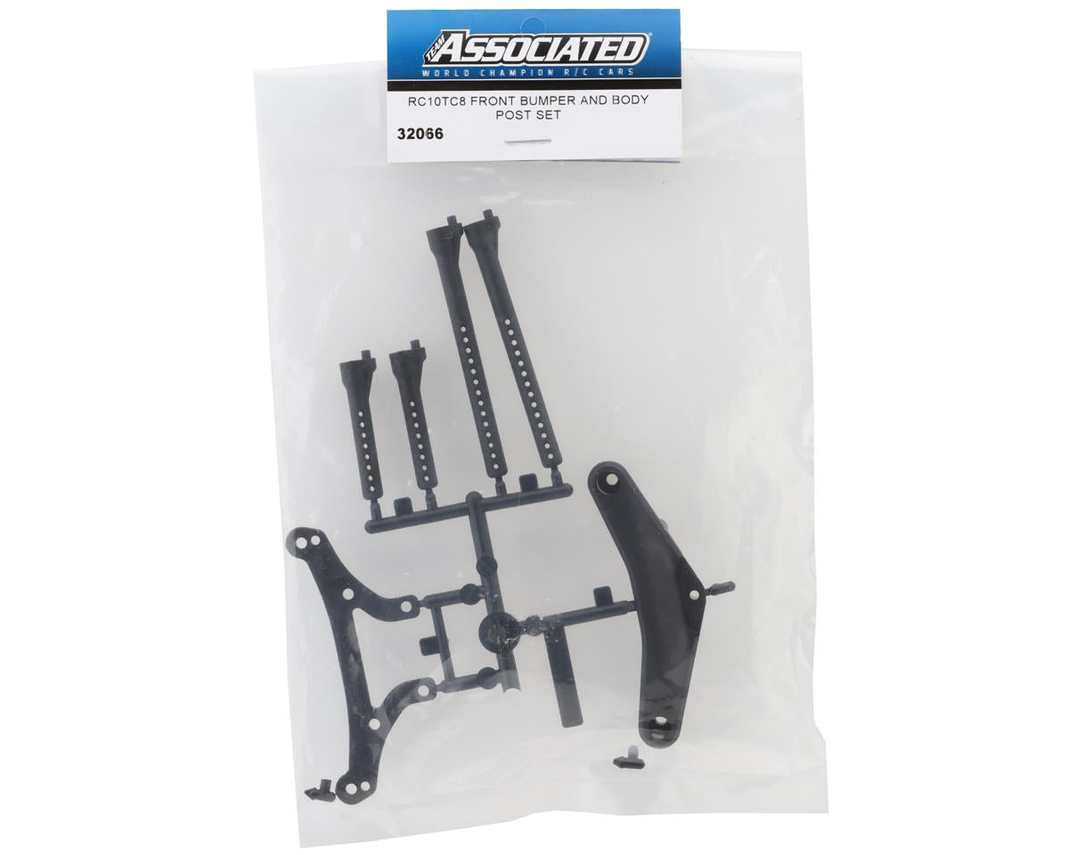Team Associated RC10TC8 Front Bumper & Body Post Set