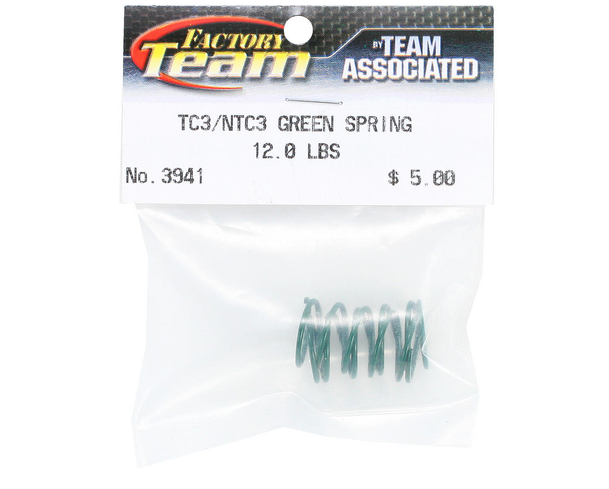 Team Associated Sedan Shock Spring Set (Green - 12lb) (2)