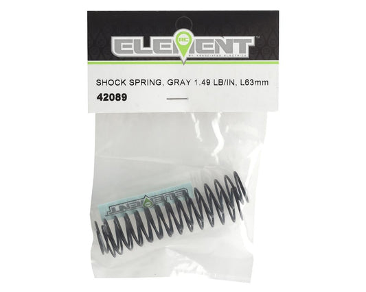 Element RC 63mm Shock Spring (Grey - 1.49 lb/in)