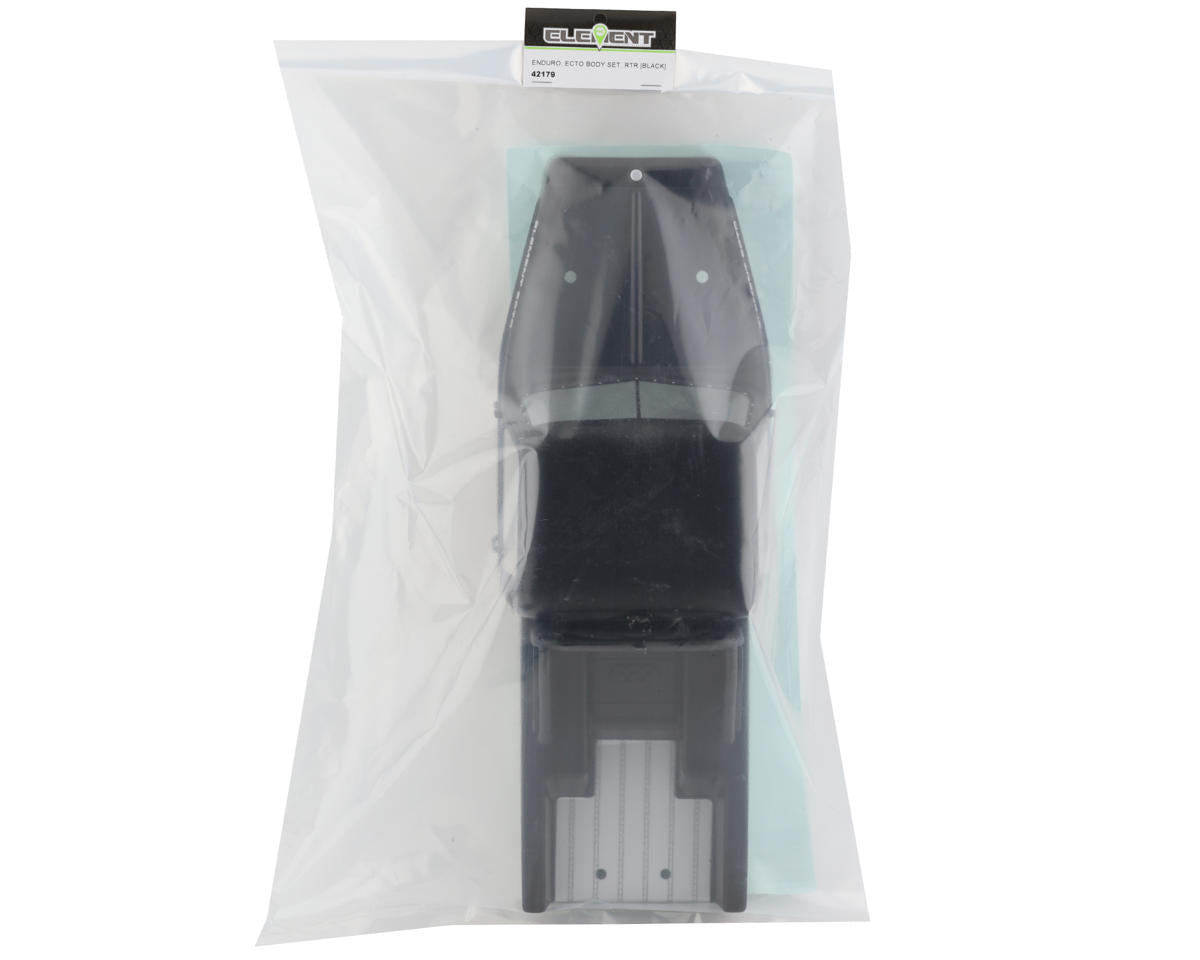 Element RC Enduro Ecto Pre-Painted Body Set (Black) (Scratch 'N Weather)