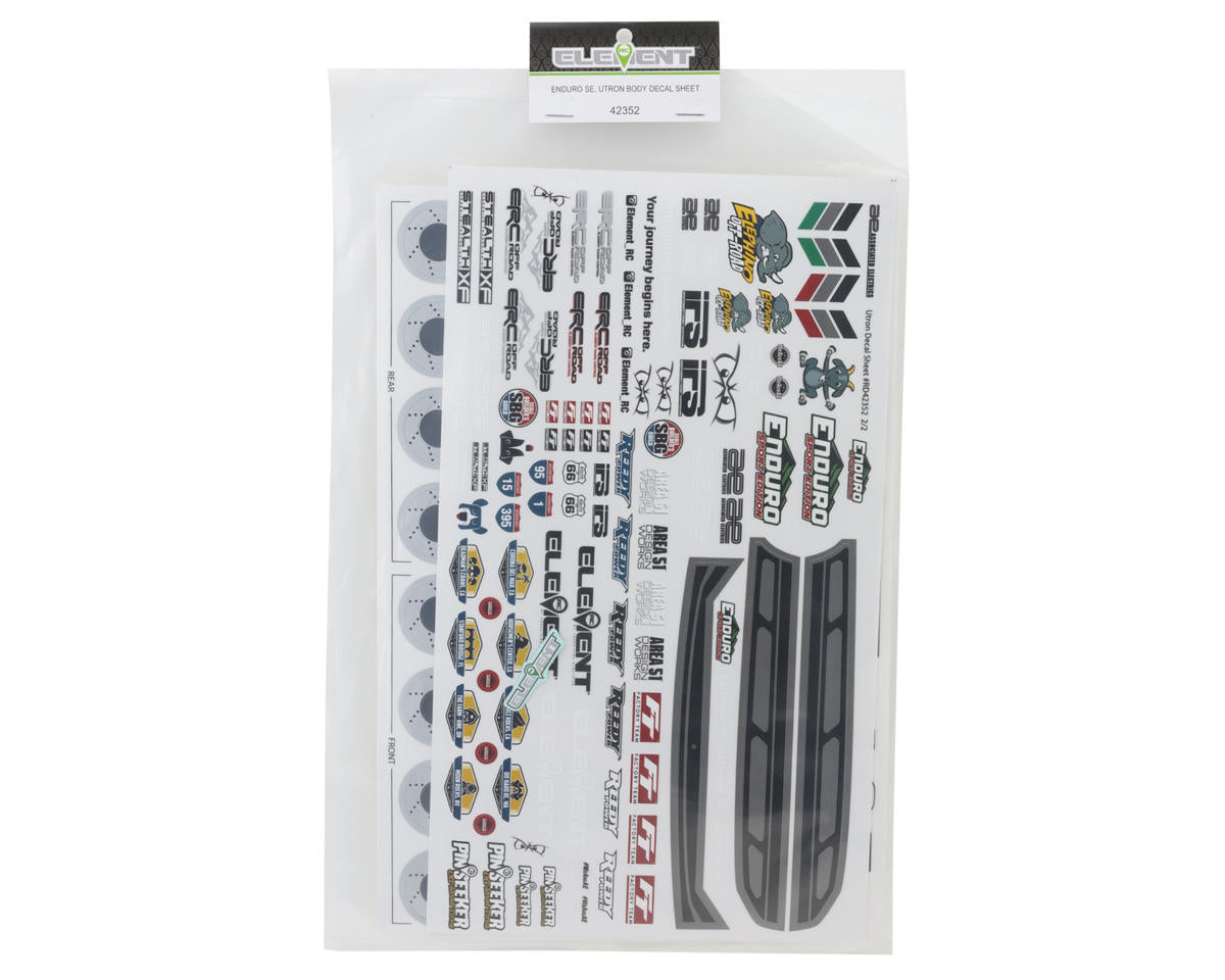 Element RC Enduro SE Utron Body Decal Sheet (2)