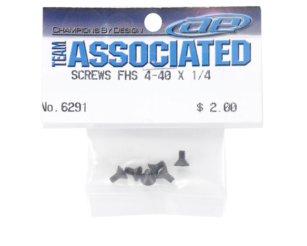 Team Associated 4-40x1/4" Flat Head Hex Screw (6)