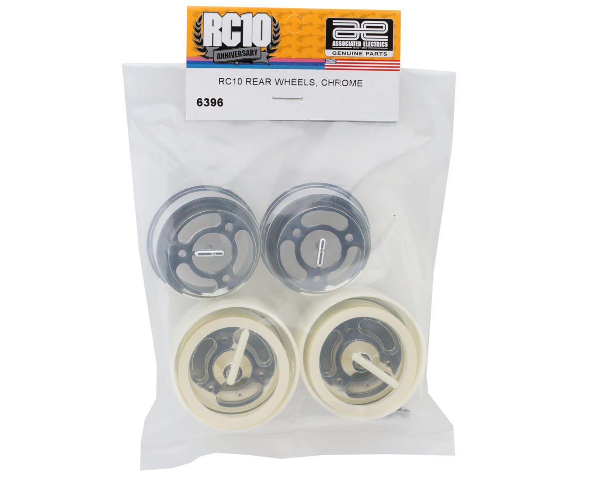 Team Associated RC10 Rear Wheels (Chrome) (2)