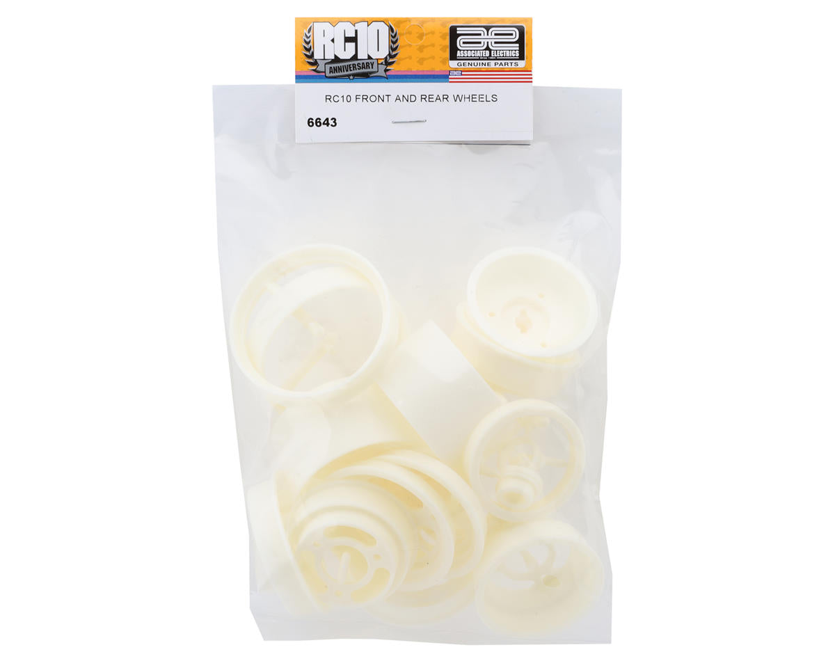 Team Associated RC10 Front & Rear Wheels (White)