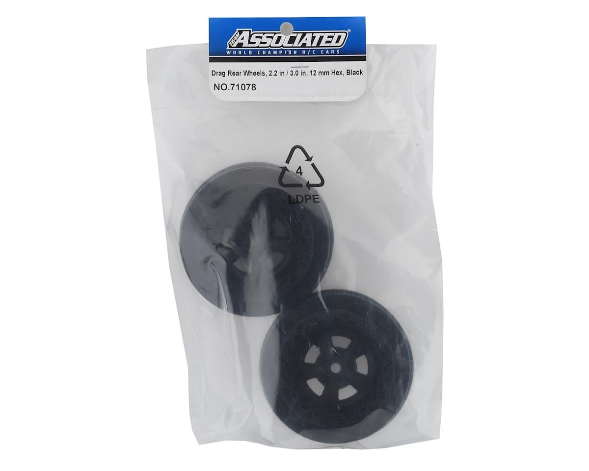 Team Associated DR10 Drag Racing Rear Wheels (Black) (2)