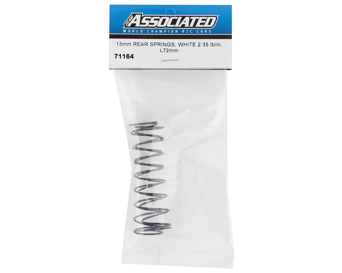 Team Associated 13mm Rear Shock Spring (White/2.35lbs) (72mm)