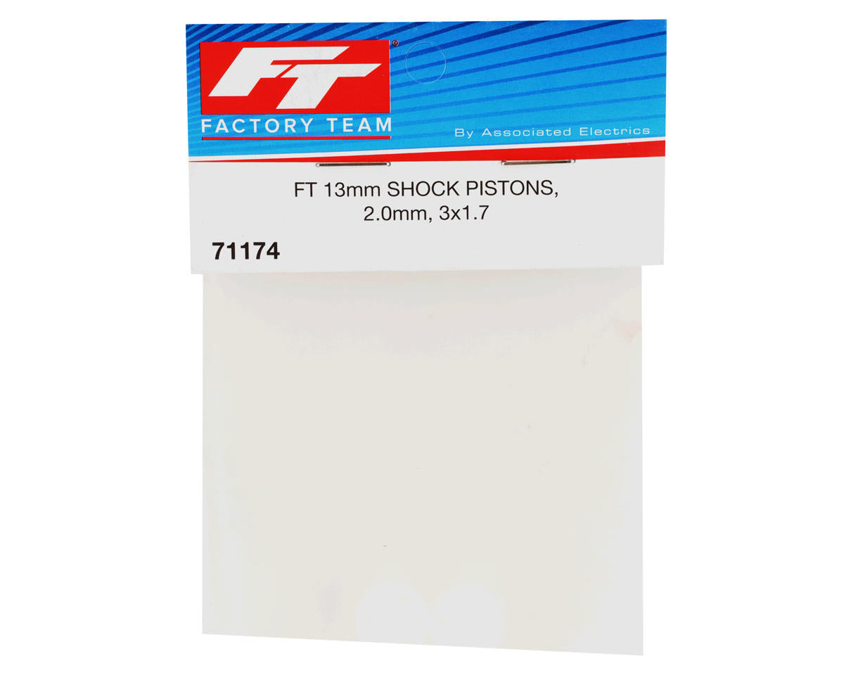Team Associated Factory Team 13mm 2mm Shock Piston (2) (3x1.7mm)