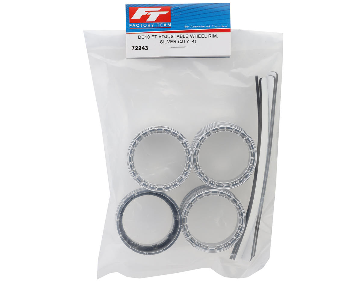 Team Associated Factory Team® Adjustable 2-Piece Wheels (Silver) (4) (Outer)