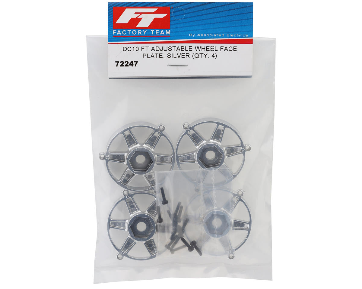 Team Associated Factory Team® Adjustable Wheel Face Plate (Silver) (4) (Inner)