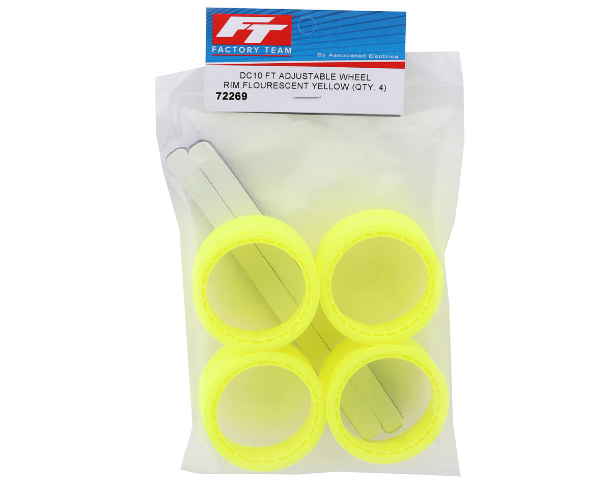 Team Associated Factory Team® Adjustable 2-Piece Wheels (Yellow) (4) (Outer)