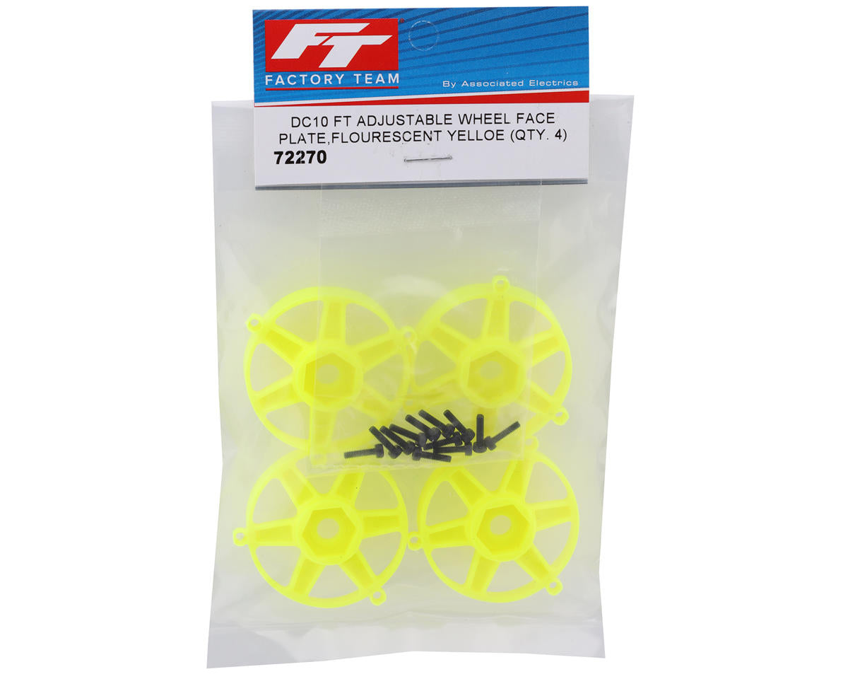 Team Associated Factory Team® Adjustable Wheel Face Plate (Yellow) (4) (Inner)
