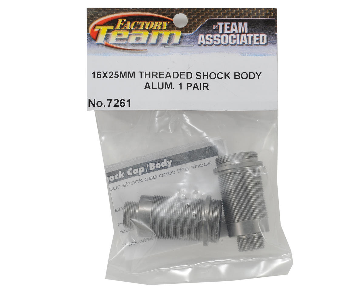 Team Associated Factory Team 16x25mm Aluminum Threaded Shock Bodies (2)