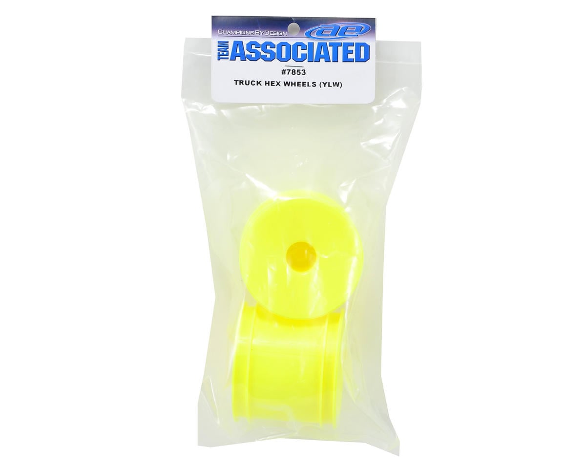 Team Associated 12mm Hex Stadium Truck Dish Wheel (2) (Yellow)