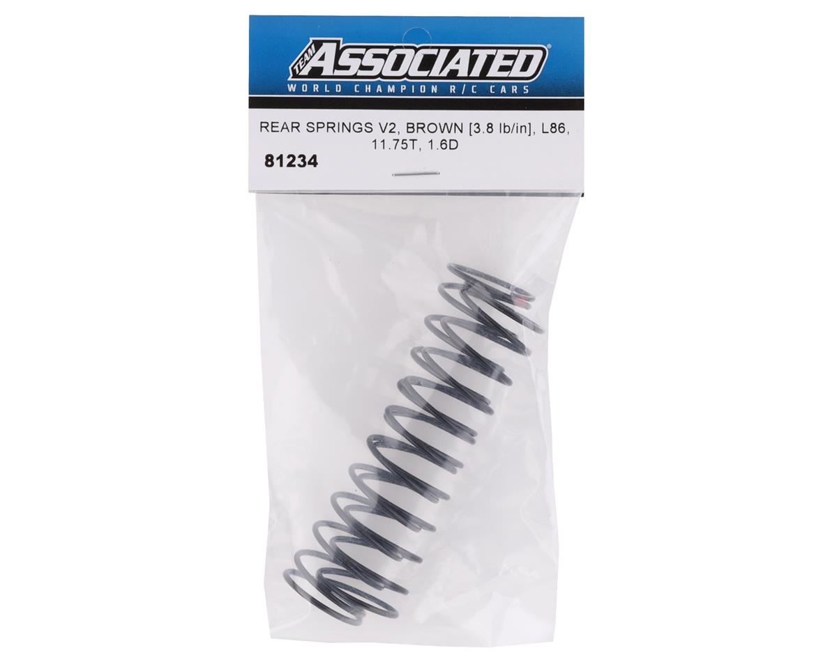 Team Associated RC8B Rear V2 Shock Spring Set (Brown - 3.8lb/in) (2)